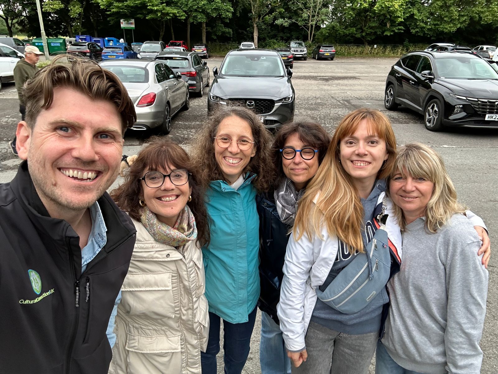 A Cultural Connection team member with group leaders at Norman Park