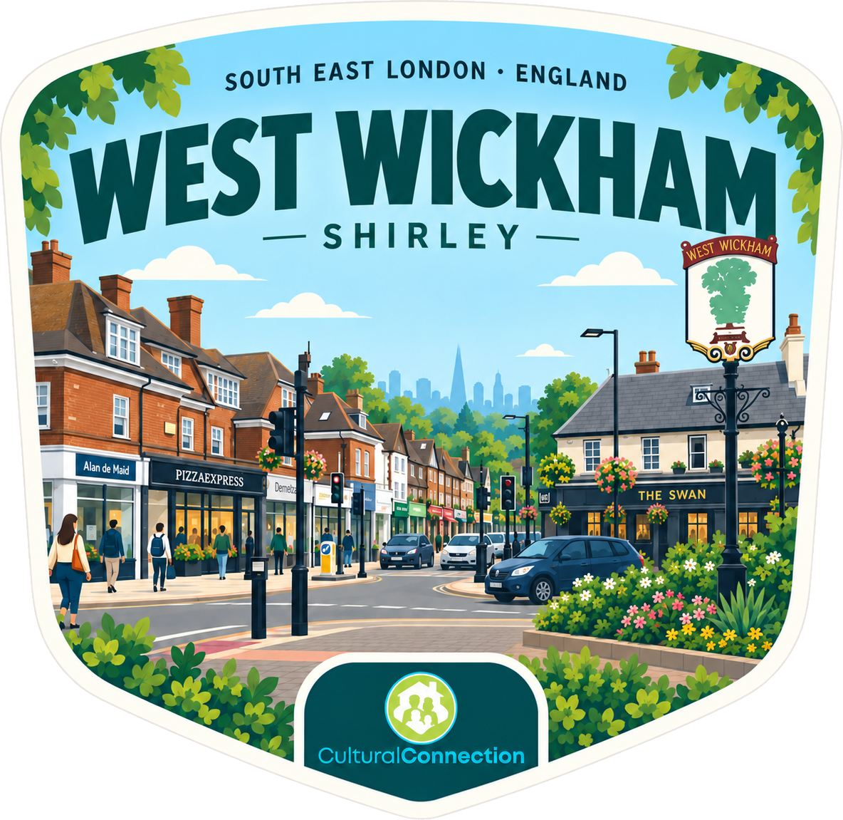 West Wickham destination badge